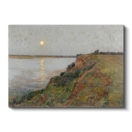 Lionel Constable - Ay Işığında Sahil Manzarası Kanvas Tablo