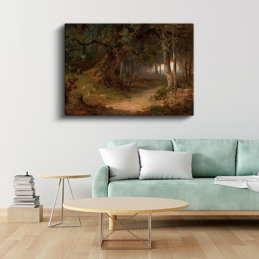 Thomas Moran - Orman Patikası Kanvas Tablo