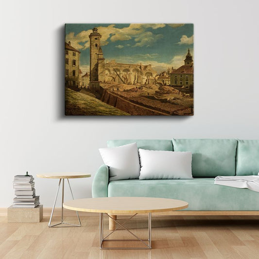 Bernardo Bellotto - Şehir Harabeleri Kanvas Tablo
