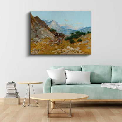 Albert Bierstadt - Dağ Manzarası Kanvas Tablo