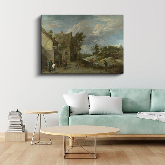 David Teniers - Köy Hayatı Kanvas Tablo