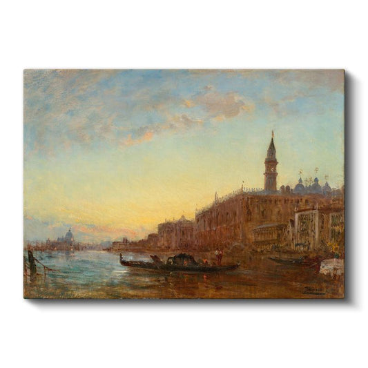Felix Ziem - Venedik Günbatımı Kanvas Tablo