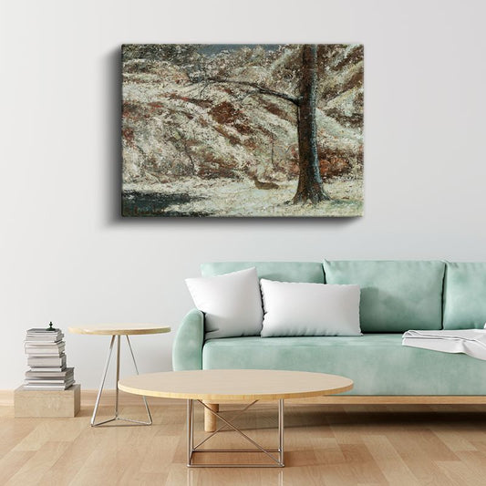 Gustave Courbet - Kış Ormanı Kanvas Tablo