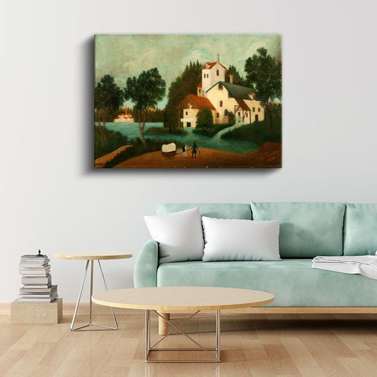 Henri Rousseau - Köy Manzarası Kanvas Tablo