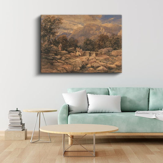 J.M.W. Turner - Dağlık Manzara Kanvas Tablo