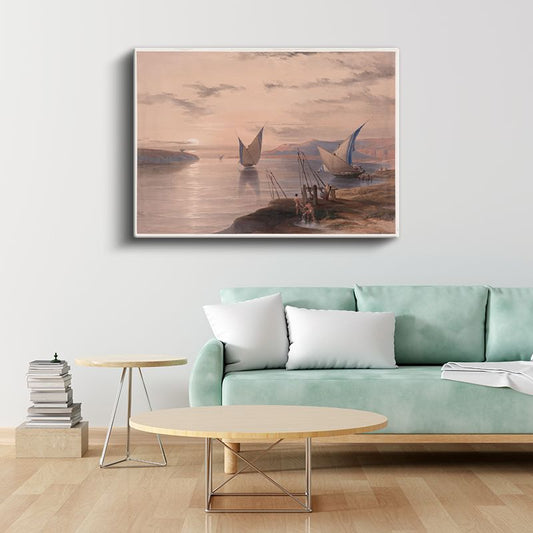 David Roberts - Nil Nehri Manzarası Kanvas Tablo