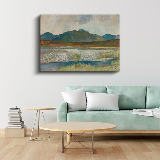 Charles Ronald Campbell - İskoç Dağları Manzarası Kanvas Tablo