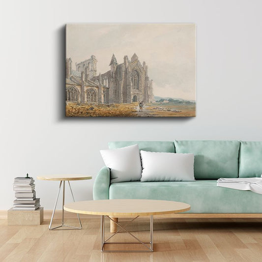 J.M.W. Turner - Melrose Manastırı Kanvas Tablo
