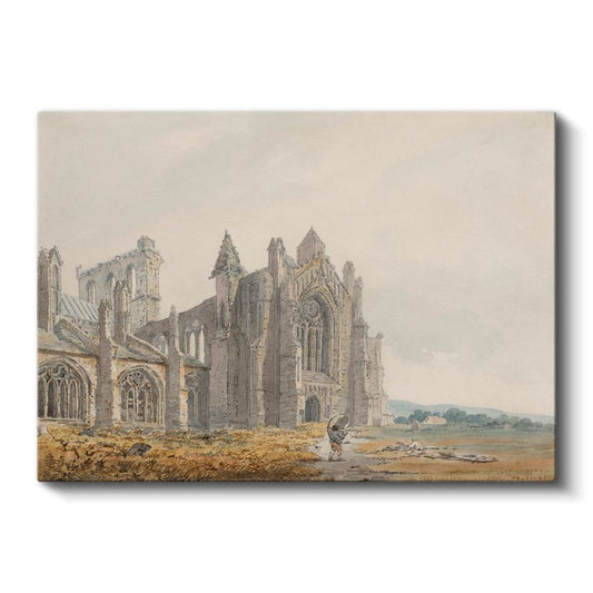 J.M.W. Turner - Melrose Manastırı Kanvas Tablo