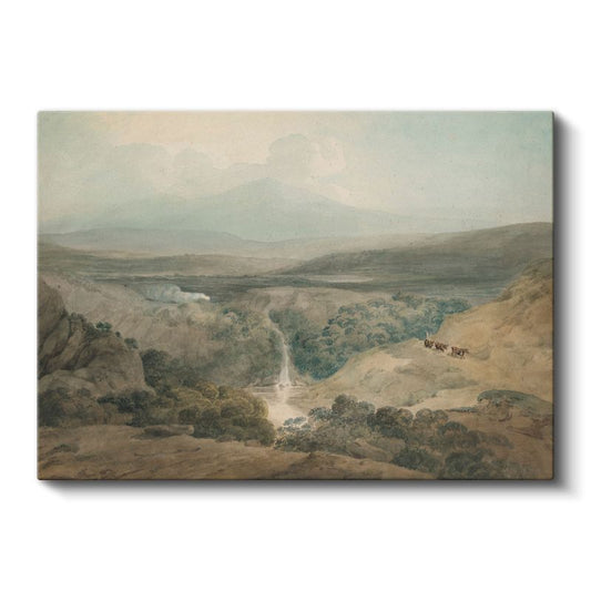 J.M.W. Turner - Vadideki Şelale Manzarası Kanvas Tablo