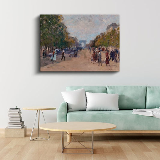 Jean Béraud - Champs-Élysées Bulvarı Kanvas Tablo
