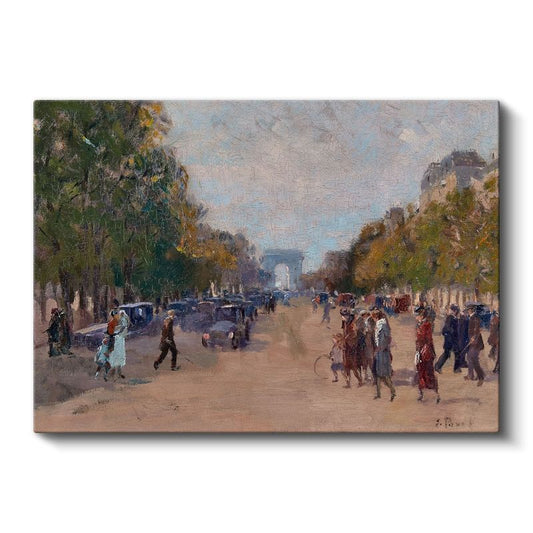 Jean Béraud - Champs-Élysées Bulvarı Kanvas Tablo