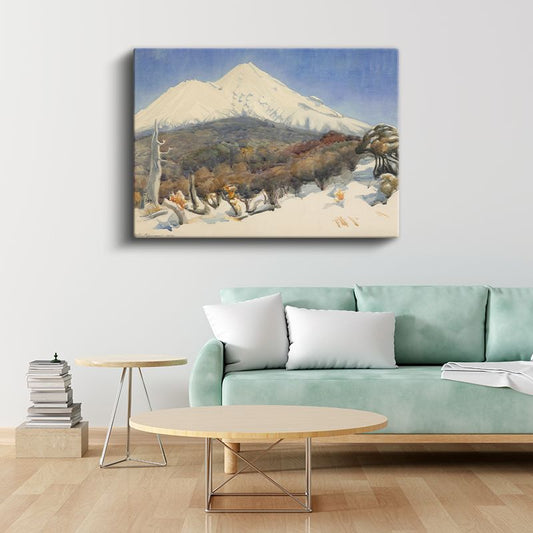Edward Theodore Compton - Kar Kaplı Dağ Manzarası Kanvas Tablo