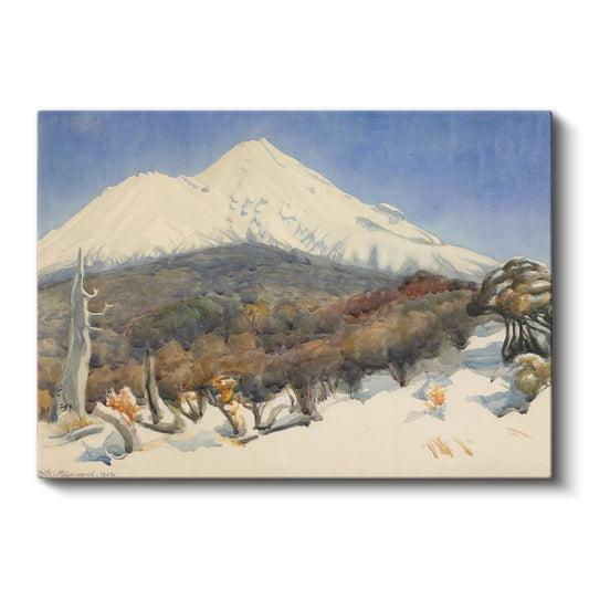 Edward Theodore Compton - Kar Kaplı Dağ Manzarası Kanvas Tablo