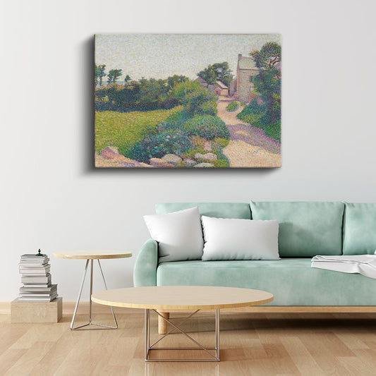 Charles Angrand - Kır Evi Yolu Kanvas Tablo