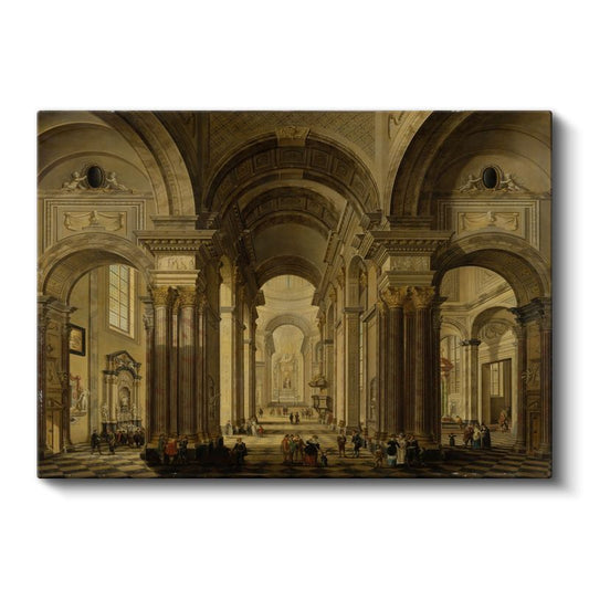 Giovanni Paolo Panini - Katedral İç Mekanı Kanvas Tablo