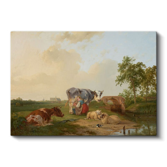 Aelbert Cuyp - Çayırda Hayvanlar Kanvas Tablo