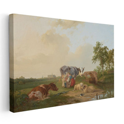 Aelbert Cuyp - Çayırda Hayvanlar Kanvas Tablo