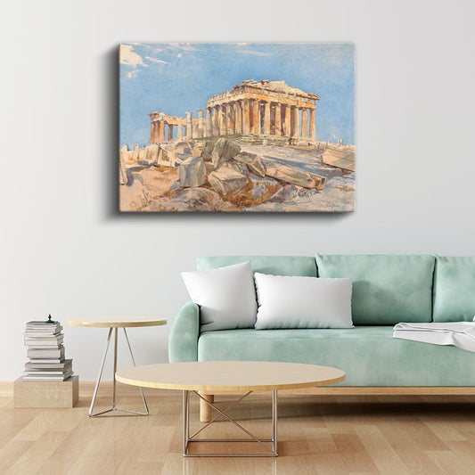 Edward Dodwell - Parthenon Tapınağı Kanvas Tablo
