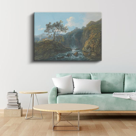Joseph Mallord William Turner - Şelale Manzarası Kanvas Tablo