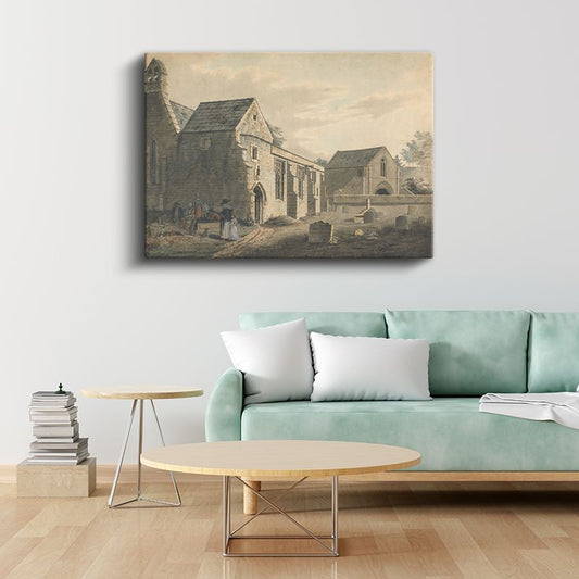 Thomas Girtin - Eski Kilise Kalıntıları Kanvas Tablo