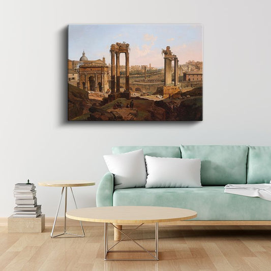 Giovanni Paolo Panini - Roma Forum Kalıntıları Kanvas Tablo