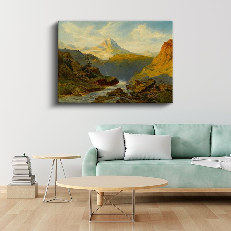 Albert Bierstadt - Dağ Vadisi Kanvas Tablo