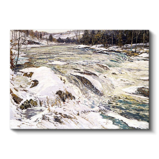 George Wesley Bellows - Kış Nehri Kanvas Tablo