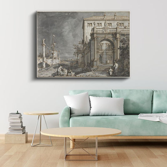 Canaletto - Venedik Sarayı Kanvas Tablo