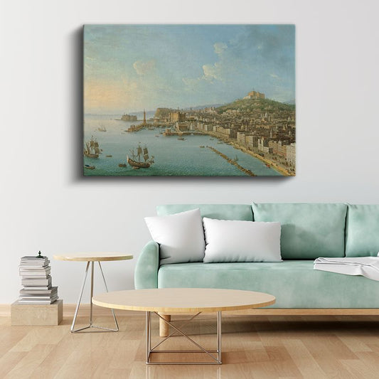 Antonio Joli - Napoli Körfezi Manzarası Kanvas Tablo