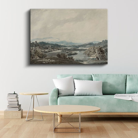 John Constable - İngiliz Kırsal Manzarası Kanvas Tablo