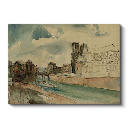 Johan Barthold Jongkind - Notre Dame Manzarası Kanvas Tablo