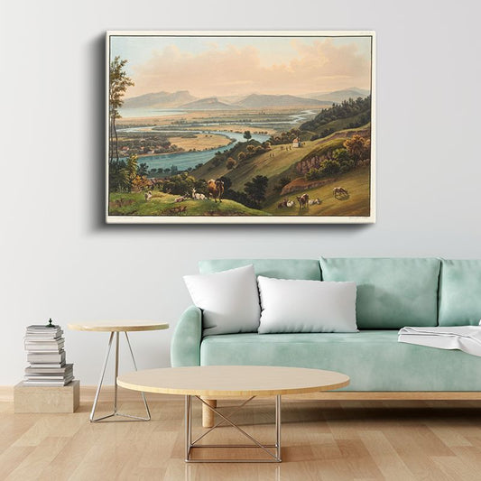 Johann Ludwig Bleuler - İsviçre Manzarası Kanvas Tablo