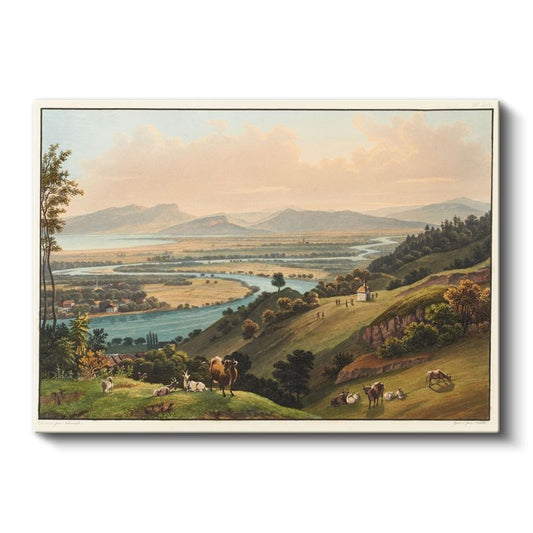 Johann Ludwig Bleuler - İsviçre Manzarası Kanvas Tablo