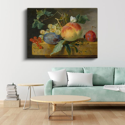 Jan van Huysum - Meyve Natürmortu Kanvas Tablo