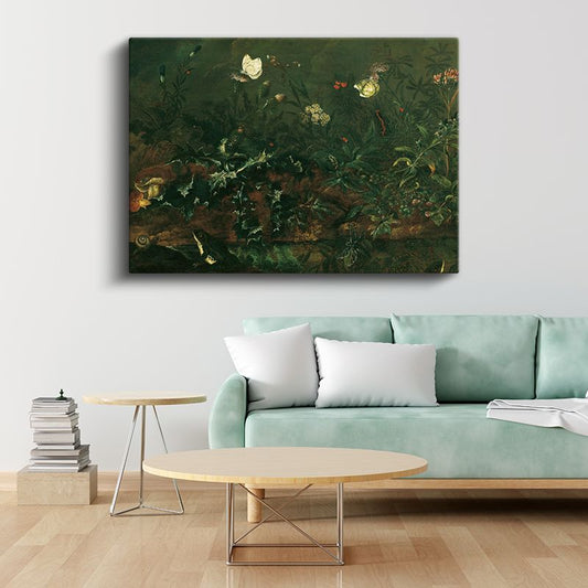 Otto Marseus van Schrieck - Orman Tabanı Kanvas Tablo