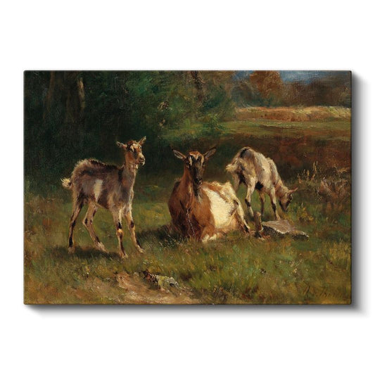 Anonim - Otlaktaki Keçiler Kanvas Tablo