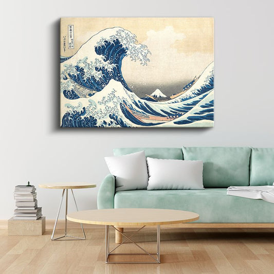 Katsushika Hokusai - Kanagawa'daki Büyük Dalga Kanvas Tablo