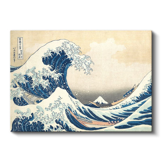 Katsushika Hokusai - Kanagawa'daki Büyük Dalga Kanvas Tablo