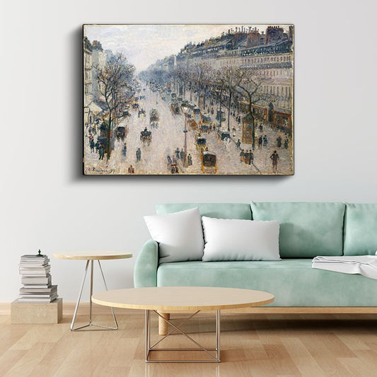 Camille Pissarro - Boulevard Montmartre Kanvas Tablo