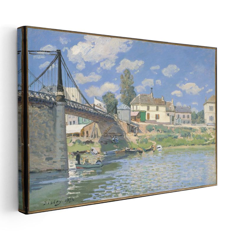 Alfred Sisley - The Bridge at Villeneuve-la-Garenne Kanvas Tablo