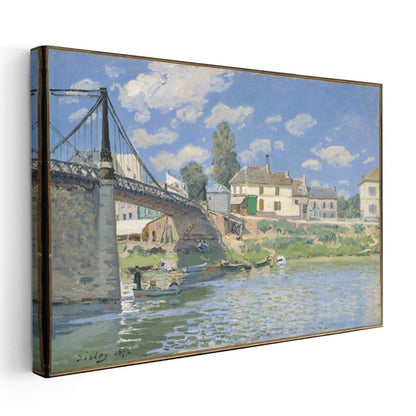 Alfred Sisley - The Bridge at Villeneuve-la-Garenne Kanvas Tablo