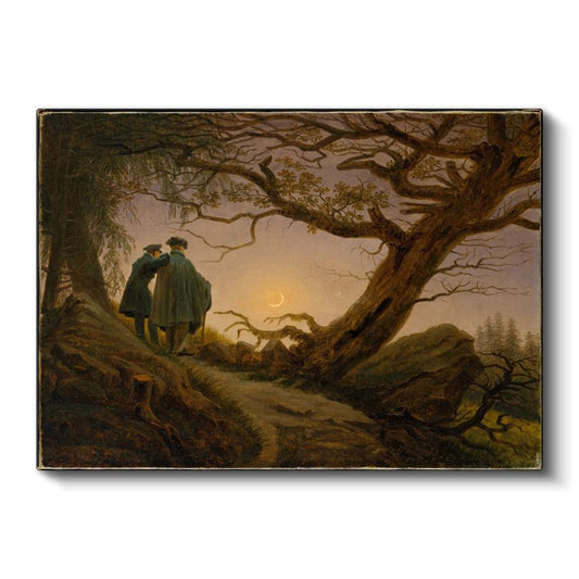 Caspar David Friedrich - Two Men Contemplating the Moon Kanvas Tablo