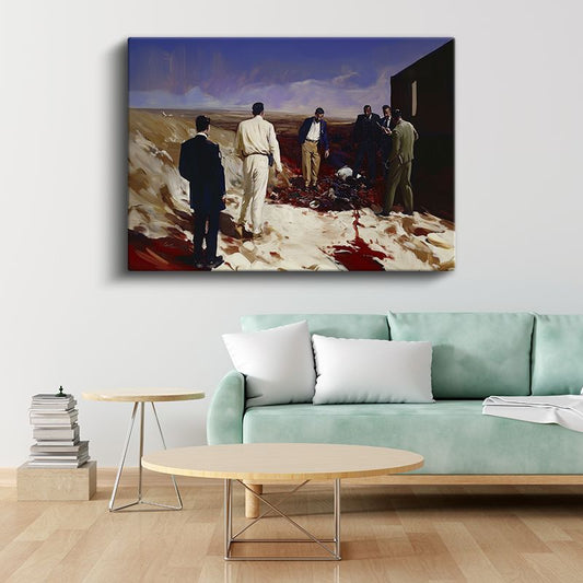 Michael Borremans - Çöl İncelemesi Kanvas Tablo