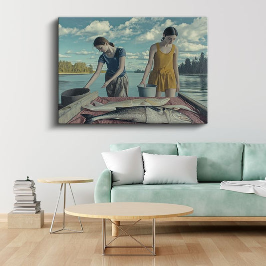 Alex Colville - Balık Teknesi Kanvas Tablo