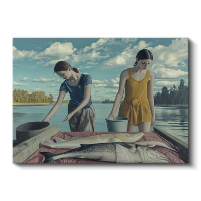 Alex Colville - Balık Teknesi Kanvas Tablo