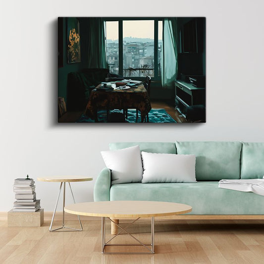 Antonio López García - Şehir Manzarası Kanvas Tablo