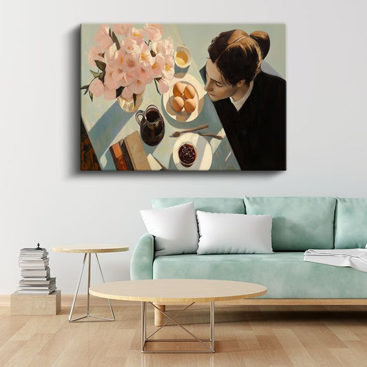 Francesca Strino - Kahvaltı Masası Kanvas Tablo