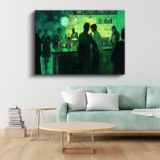 Edward Hopper - Yeşil Bar Kanvas Tablo