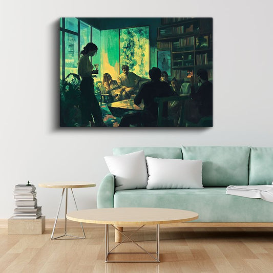 Jeremy Mann - Akşam Buluşması Kanvas Tablo